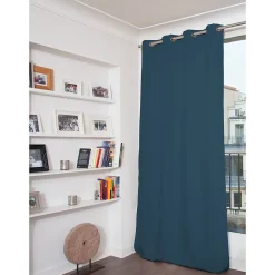 Venise - Rideau phonique Velours Oeillets Bleu MC56 130 x 260 (LxH)