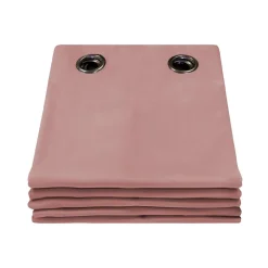 Venise - Rideau phonique Velours Oeillets Rose MC343 130 x 260 (LxH)