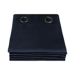 Venise - Rideau phonique Velours Oeillets Bleu MC412 130 x 260 (LxH)