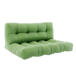 Vicco Ensemble de coussins de palette Vert 120x80cm 2 parties
