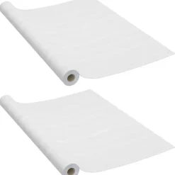 vidaXL Films autoadhésifs pour portes 2 pcs Bois blanc 210x90 cm PVC