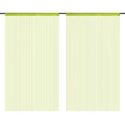 vidaXL Rideau en fils 2 pcs 100 x 250 cm Vert