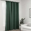 vidaXL Rideau occultant d'aspect de lin avec crochets Vert 290x245 cm