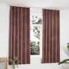 vidaXL Rideau occultant et crochet 2pcs Velours Rose antique 140x175cm