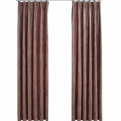 vidaXL Rideau occultant et crochet 2pcs Velours Rose antique 140x175cm