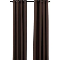 vidaXL Rideaux occultants Aspect lin avec œillets 2pcs Taupe 140x245cm