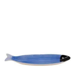 Vide poche en céramique poisson bleu 30cm