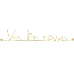 Vis tes rêves - Sculpture fil de fer 50-60 cm - Bijoux de mur