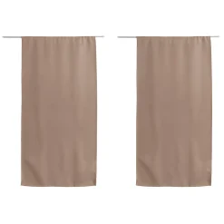 Vitrage occultant uni écru - 60x120cm - Ecru