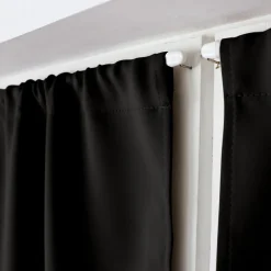 Vitrage occultant uni noir - 60x120cm - Noir