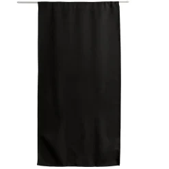 Vitrage occultant uni noir - 90x210cm - Noir