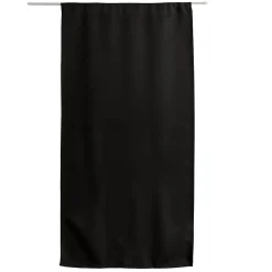 Vitrage occultant uni noir - 90x210cm - Noir