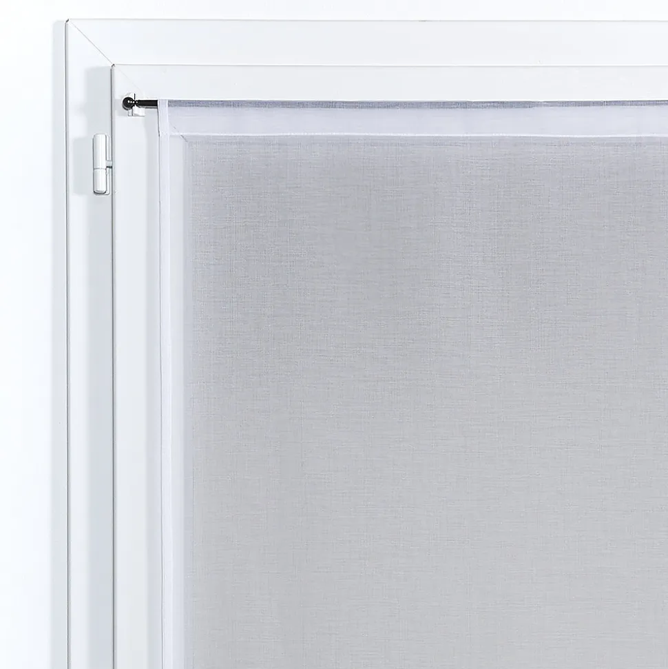 Vitrage tamisant Charlotte coloris gris H.160 x l.90cm