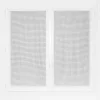 Vitrage tamisant filet passe-tringle finition ourlet blanc H.160 x l.60cm Rocle