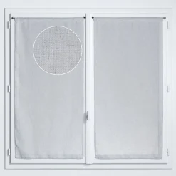 Vitrage tamisant Gabin coloris blanc L.120 x l.70 cm