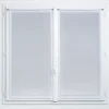 Vitrage tamisant Huka coloris blanc-gris H.190 x l.70cm
