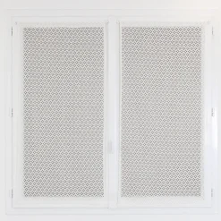 Vitrage tamisant passe-tringle Leslie aspect dentelle blanc H.190 x l.90cm Rocle