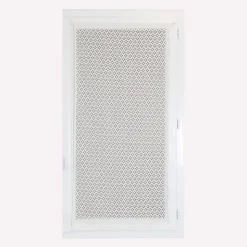 Vitrage tamisant passe-tringle Leslie aspect dentelle blanc H.190 x l.90cm Rocle