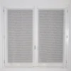 Vitrage tamisant rayures horizontales poly-lin passe-tringle Seraphine blanc H.120 x l.60cm Rocle
