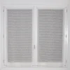 Vitrage tamisant rayures horizontales poly-lin passe-tringle Seraphine blanc H.190 x l.70cm Rocle