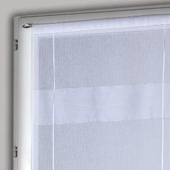 Vitrage Wanda blanc et argent 80 x 210 cm