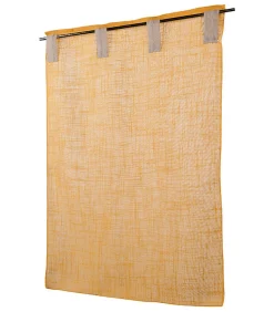 Vitrages Passants à la paire "Veronica" - 68x160cm - Moutarde