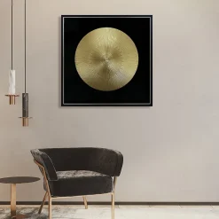 Vitrine décorative bong noir et doré l.60 x H.60 cm CM Creation