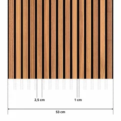 Vlieseline Papier Peint LAMELLES Imitation Bois Pour Salon 53cm x 300cm