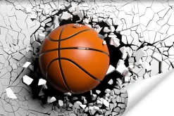 Vlieseline Papier Peint Photo BASKET-BALL Abstraction 3D Pour Chambre Enfants 90cm x 60cm