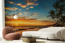 Vlieseline Papier Peint Photo COUCHER DE SOLEIL Plage Mer Paysage 3D 315cm x 210cm