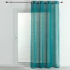Voilage - Effet lin fluide (140x240 cm - Bleu Paon)