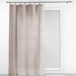 Voilage à anneaux 140 x 240 cm Voile tissé Milza Noisette