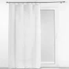 Voilage à anneaux 140 x 240 cm Voile tissé Milza Blanc
