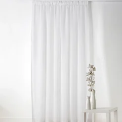 Voilage à Galon Fronceur - Effet Bouclé (240x260 cm - Blanc)