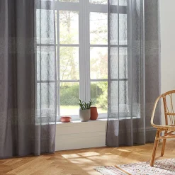 Voilage - gris - 140x240 cm - Atmosphera