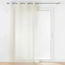 Voilage à œillets 140 x 240 cm Voile sablé Lissea Naturel
