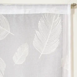 Voilage à œillets imprimé gomme blanc L.120 x l.60cm Dylrev