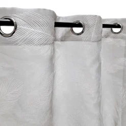 Voilage à œillets imprimé gomme gris L.240 x l.140cm Dylrev