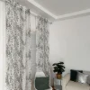 Voilage à œillets imprimé plumetis gris L.240 x l.140cm Dylrev