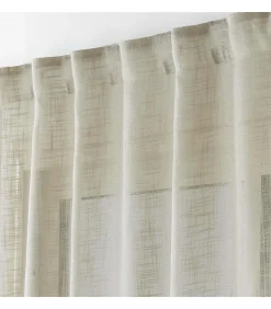 Voilage à passants cachés effet lin tissé 140x240cm - 140x240cm - Lin