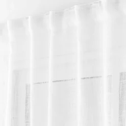Voilage à passants cachés effet lin tissé 140x240cm - 140x240cm - Blanc