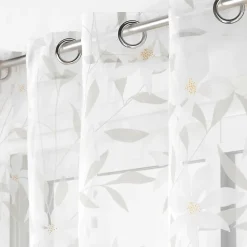 Voilage a oeillets 140 x 240 cm voile dévoré métallisé Dolia