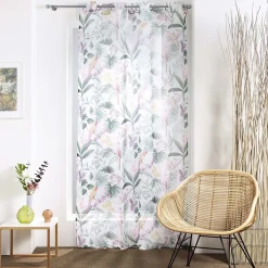 Voilage a oeillets 140 x 240 cm voile sablé imprimé Panis