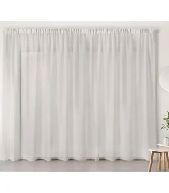 Voilage Blanc en Galon Fronceur - 420 x 240 cm - Blanc