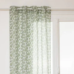 Voilage "Cosy" - étamine - vert - 140x240 cm - Atmosphera