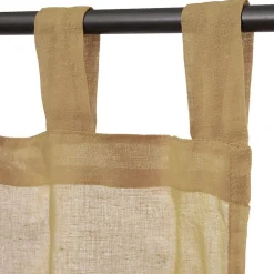 Voilage en coton à pattes taupe 110x250
