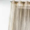 Voilage en organza multicolore tissé (140x260 cm - Beige)