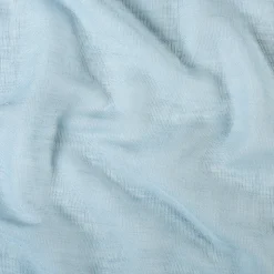 Voilage en polycoton chiné (160x260 cm - Bleu ciel)