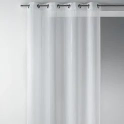 Voilage en étamine tissée grande largeur (200x260 cm - Blanc)