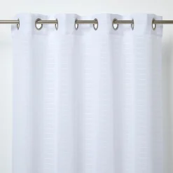 Voilage GoodHome Batma blanc l.140 x H.260 cm
